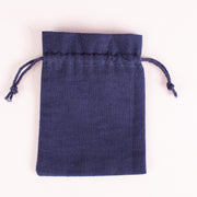 Custom Jewelry Packaging Pouch, Coins, Herbal and Cosmetic Products Packaging Pouch, Drawstring Pouch With Brand Logo (Navy Blue, Pack Of 100)-CraftJaipur